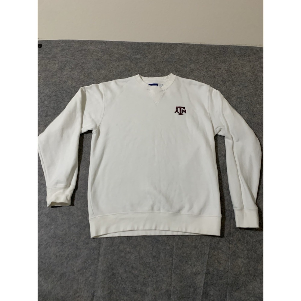 Big Cotton Gear For Sports Texas ATm Aggies Crewneck Sweatshirt College M White